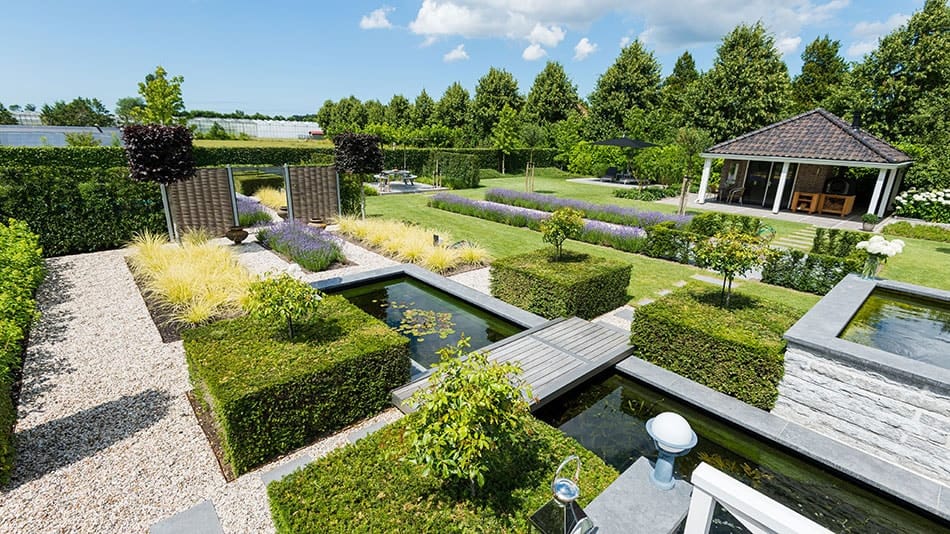 Dutch Quality Gardens Bosman Tuinadvies Moderne Strakke Tuin Met Vijvers Liggend Op Het Westen Foto 26 Min
